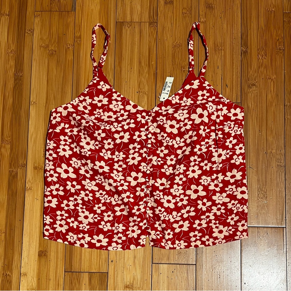 NWT Madewell Button Down Cami in Full Bloom Size 4 - Picture 3 of 13
